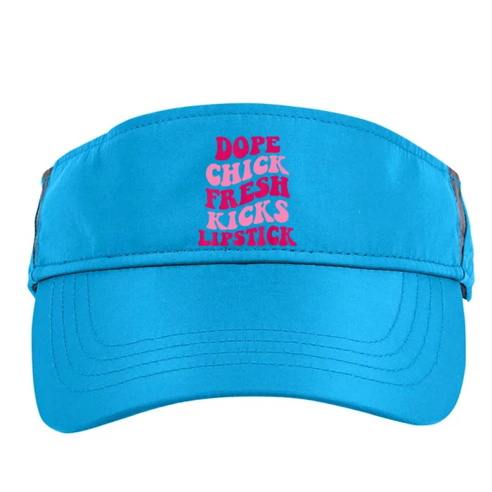 Dope Chick Fresh Kicks Lipstick Funny Saying Adult Drive Performance Visor