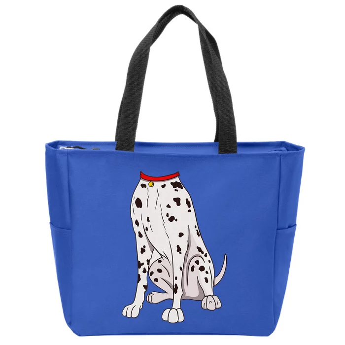 Dalmatian Costume For Halloween Dog Animal Cosplay Zip Tote Bag