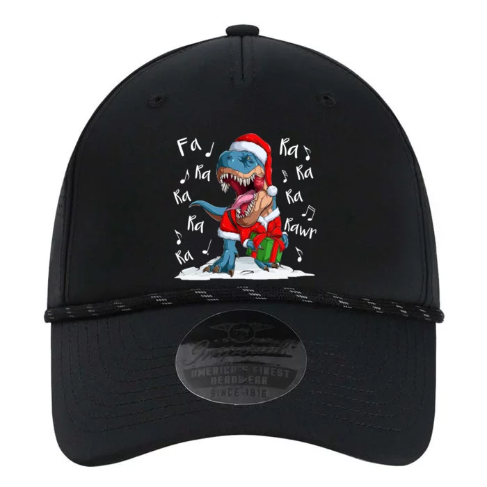 Dinosaur Christmas Fa Ra Ra Rawr Trex Santa Xmas Funny Gift Performance The Dyno Cap