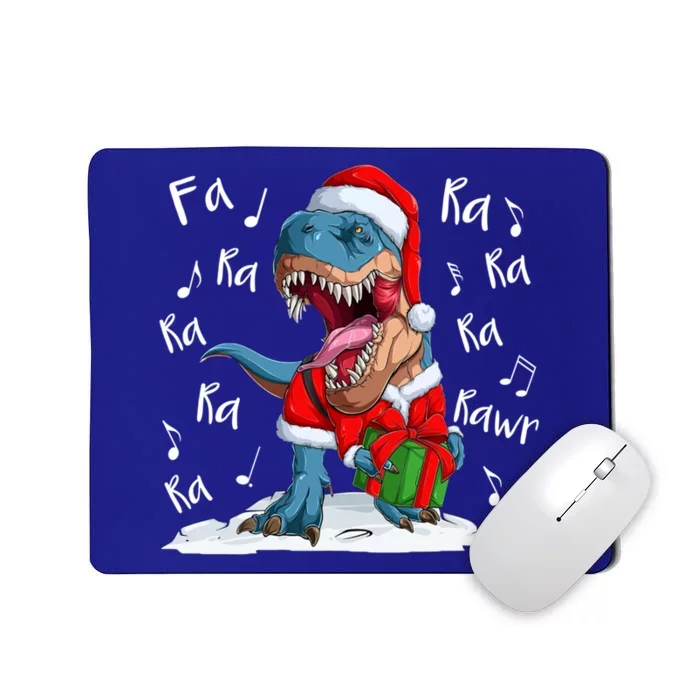 Dinosaur Christmas Fa Ra Ra Rawr Trex Santa Xmas Funny Gift Mousepad