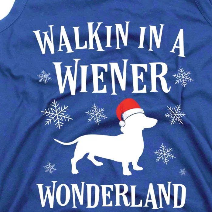 Dachshund Christmas Funny Doxie Wiener Wonderland Holiday Gift Tank Top