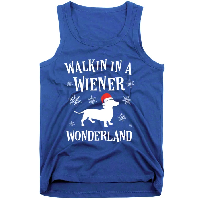 Dachshund Christmas Funny Doxie Wiener Wonderland Holiday Gift Tank Top