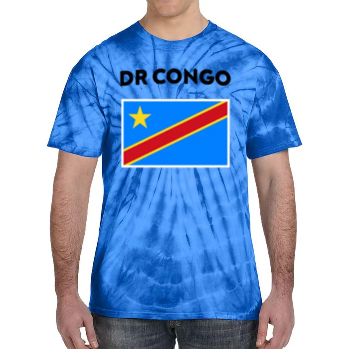 Dr Congo Flag Democratic Republic Of Congo Formerly Zaire Great Gift Tie-Dye T-Shirt