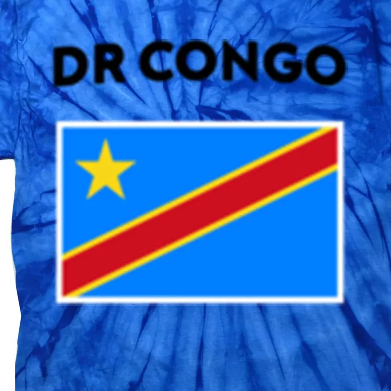 Dr Congo Flag Democratic Republic Of Congo Formerly Zaire Great Gift Tie-Dye T-Shirt