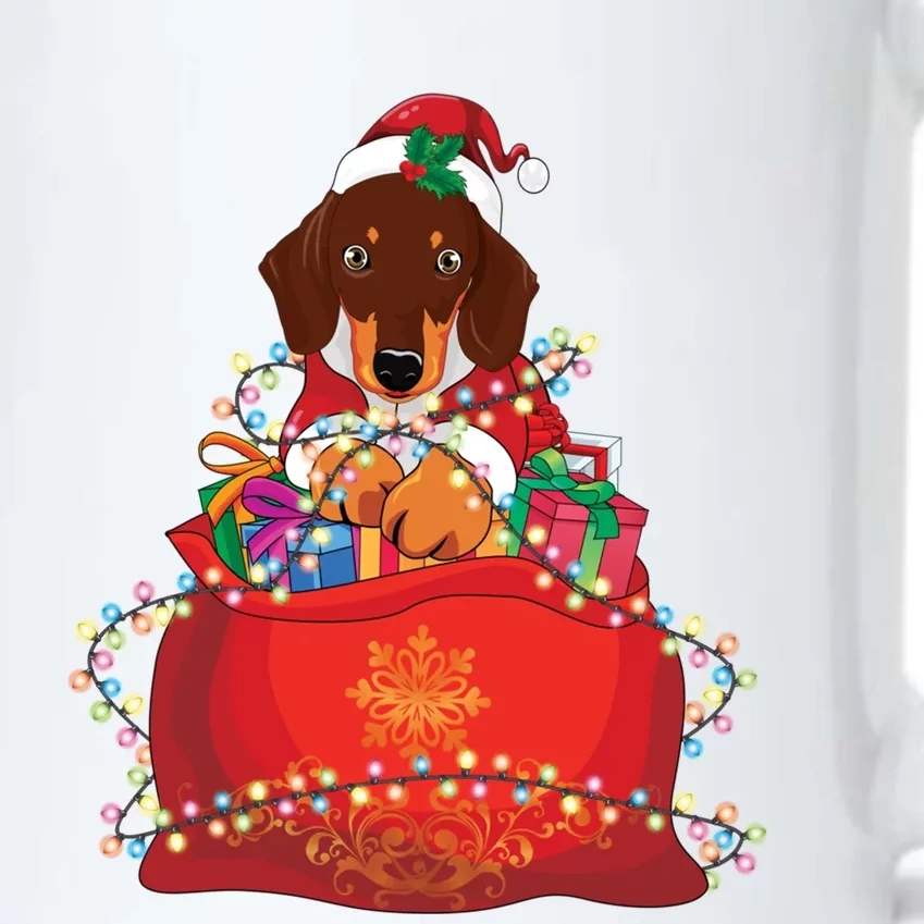 Dachshund Christmas Funny Gift Weiner Dog Lovers Xmas Gift Gift Black Color Changing Mug