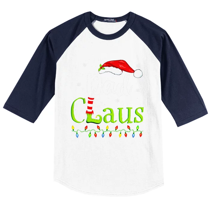 Dad Claus Family Santa Christmas Idea Matching Xmas Baseball Sleeve Shirt