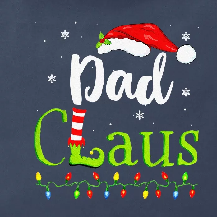 Dad Claus Family Santa Christmas Idea Matching Xmas Zip Tote Bag