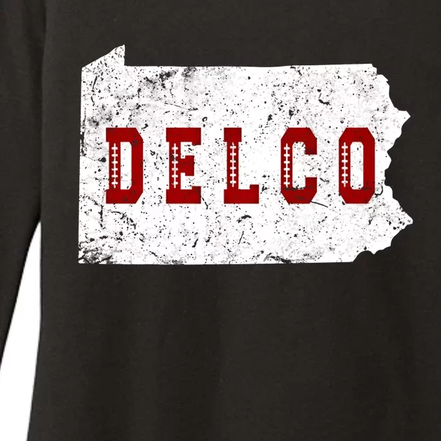 Delco County Football Letter Philadelphia Pennsylvania Lover Cool Gift Womens CVC Long Sleeve Shirt