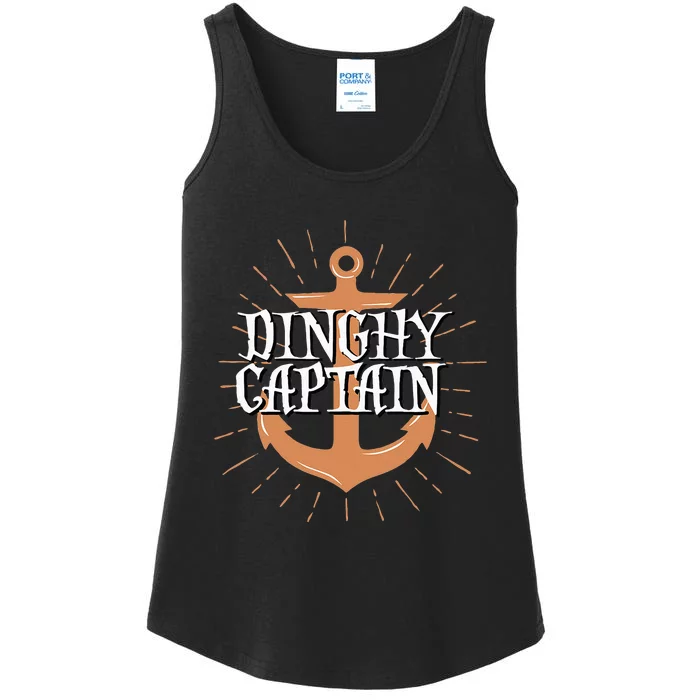 Dinghy Captain Funny Sailing Crew Boating Gift Ladies Essential Tank