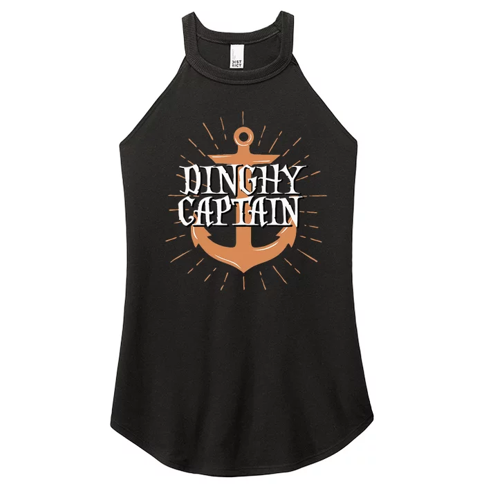 Dinghy Captain Funny Sailing Crew Boating Gift Women’s Perfect Tri Rocker Tank