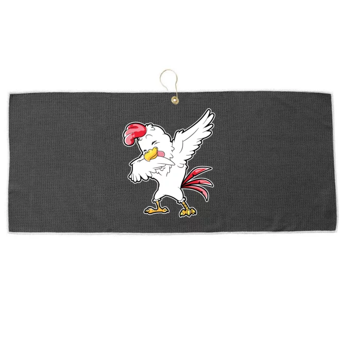 Dabbing Chicken Farmer Farm Boy Girl Dab Funny Farming Large Microfiber Waffle Golf Towel