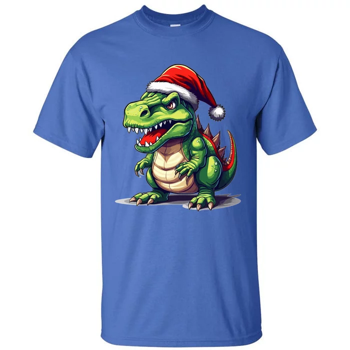 Dino Christmas Funny Trex Christmas Tree Gift Tall T-Shirt