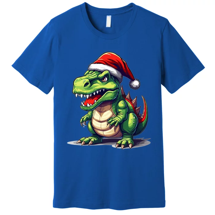 Dino Christmas Funny Trex Christmas Tree Gift Premium T-Shirt