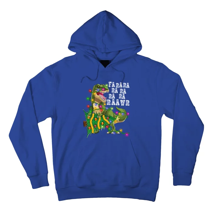 Dinosaur Christmas Gift Fa Ra Rawr Tree Rex Xmas Gift Hoodie