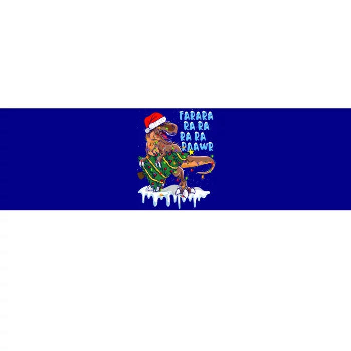 Dinosaur Christmas Gift Fa Ra Rawr Tree Rex Xmas Gift Cute Gift Bumper Sticker