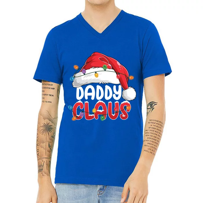 Daddy Claus Gift Christmas Pajama Family Matching Xmas Great Gift V-Neck T-Shirt