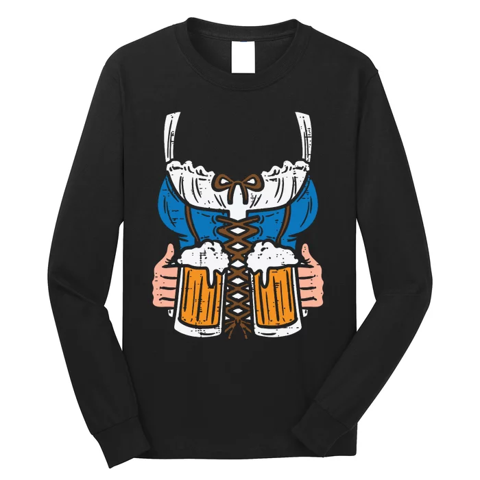 Drindl Costume German Bavarian Oktoberfest Festival Long Sleeve Shirt