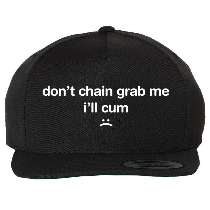 DonT Chain Grab Me ILl Cum Wool Snapback Cap