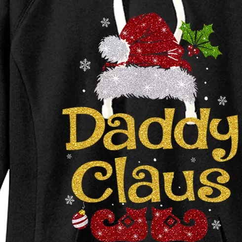 Daddy Claus Gift Santa Hat Matching Christmas Family Group Meaningful Gift Women's Fleece Hoodie