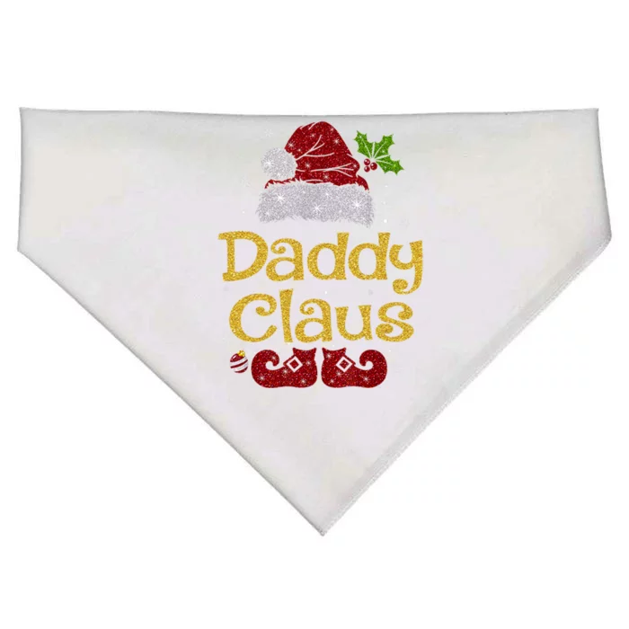 Daddy Claus Gift Santa Hat Matching Christmas Family Group Meaningful Gift USA-Made Doggie Bandana