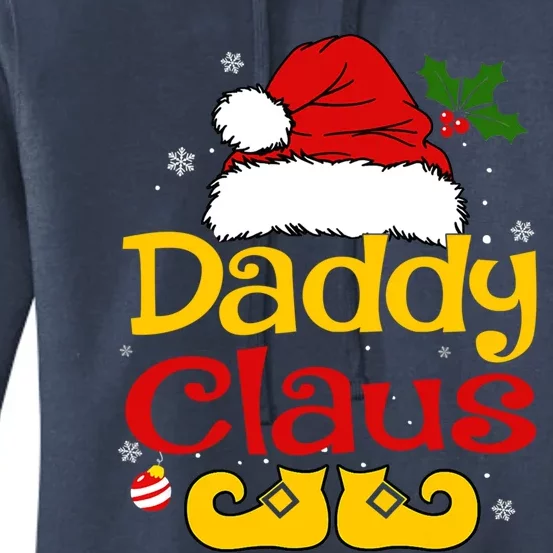 Daddy Claus Gift Santa Hat Matching Christmas Family Group Gift Women's Pullover Hoodie