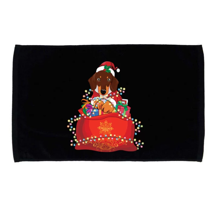 Dachshund Christmas Gift Weiner Dog Lovers Xmas Gift Cute Gift Microfiber Hand Towel