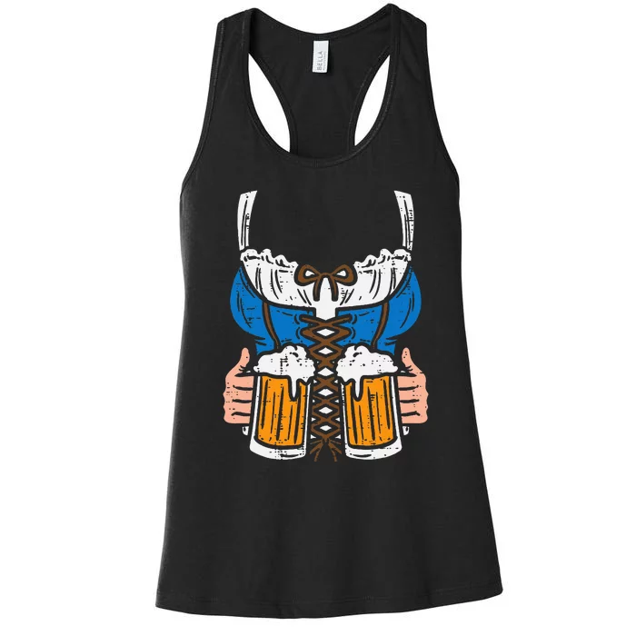 Drindl Costume German Bavarian Oktoberfest Festival Women's Racerback Tank