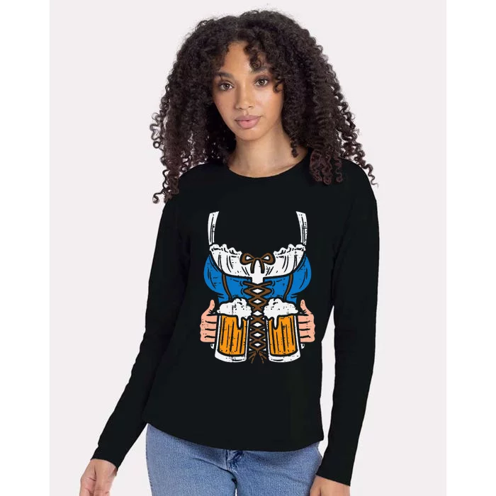 Drindl Costume German Bavarian Oktoberfest Festival Womens Cotton Relaxed Long Sleeve T-Shirt