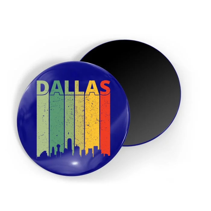 Dallas Cool Gift 80s Vintage Retro Dallas Texas Skyline Gift Magnet