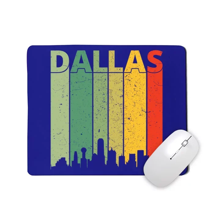 Dallas Cool Gift 80s Vintage Retro Dallas Texas Skyline Gift Mousepad