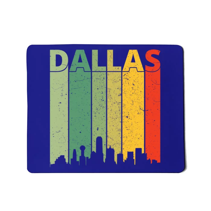 Dallas Cool Gift 80s Vintage Retro Dallas Texas Skyline Gift Mousepad