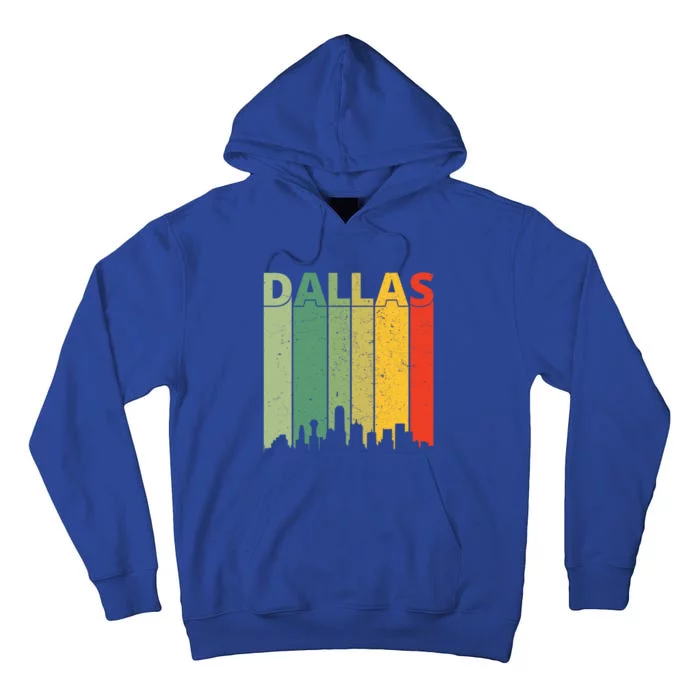 Dallas Cool Gift 80s Vintage Retro Dallas Texas Skyline Gift Tall Hoodie