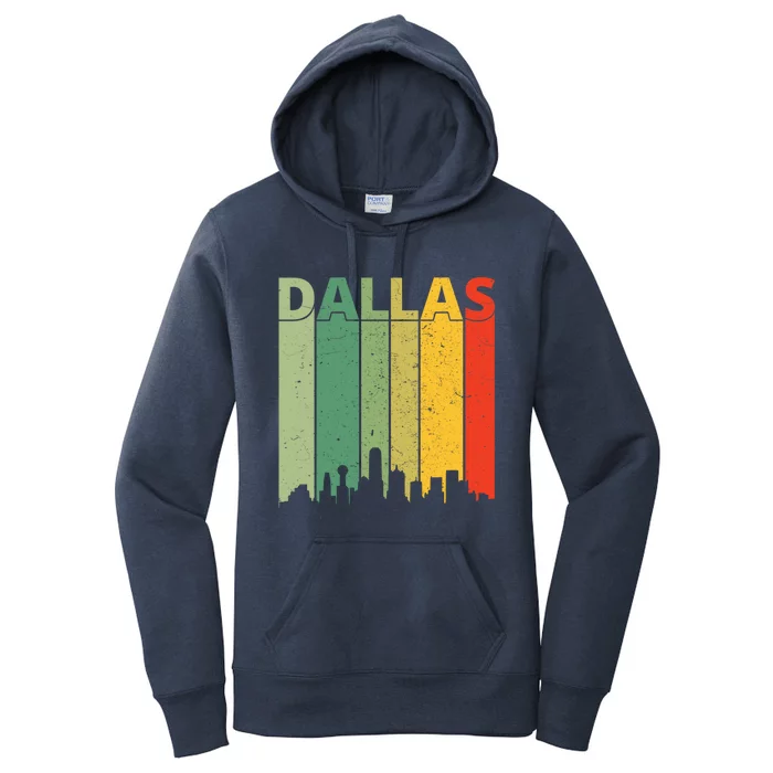 Dallas Cool Gift 80s Vintage Retro Dallas Texas Skyline Gift Women's Pullover Hoodie