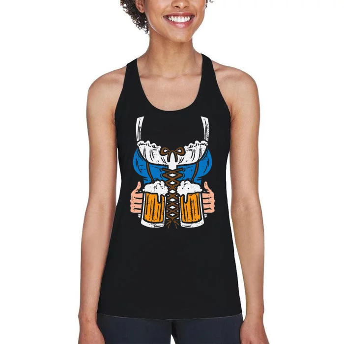 Drindl Costume German Bavarian Oktoberfest Festival Women's Racerback Tank