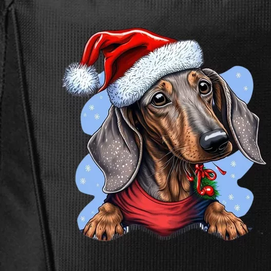 Dachshund Christmas Gift City Backpack