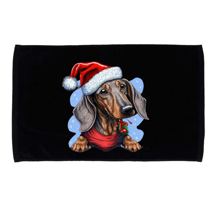 Dachshund Christmas Gift Microfiber Hand Towel