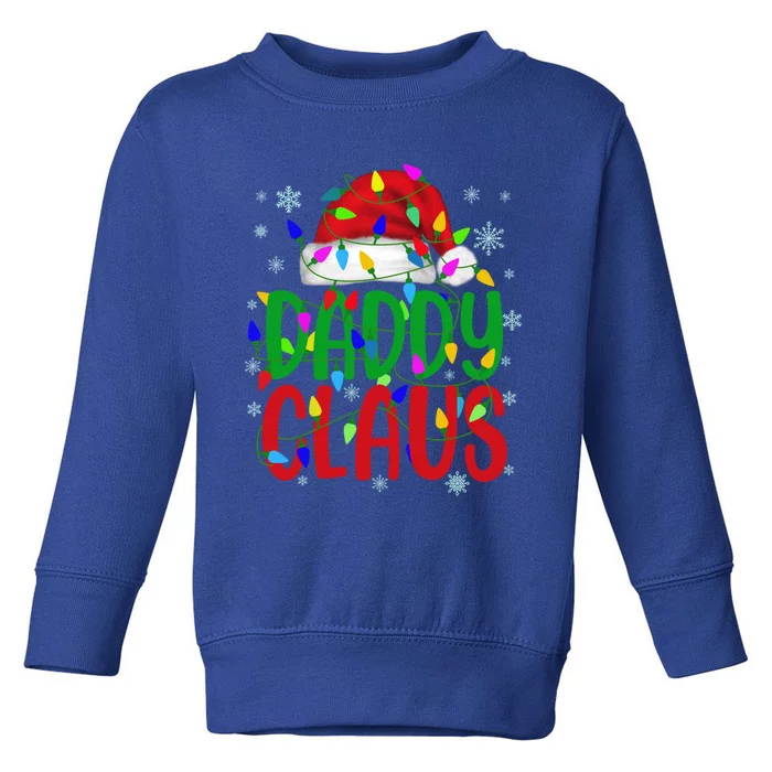 Daddy Claus Gift Christmas Lights Pajama Matching Family Cute Gift Toddler Sweatshirt