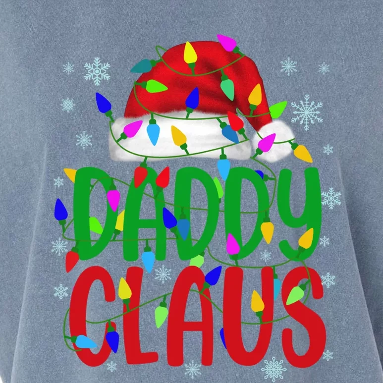 Daddy Claus Gift Christmas Lights Pajama Matching Family Cute Gift Garment-Dyed Women's Muscle Tee