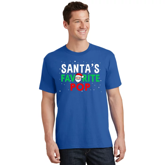 Dad Christmas Gift SantaS Favorite Pop Gift T-Shirt