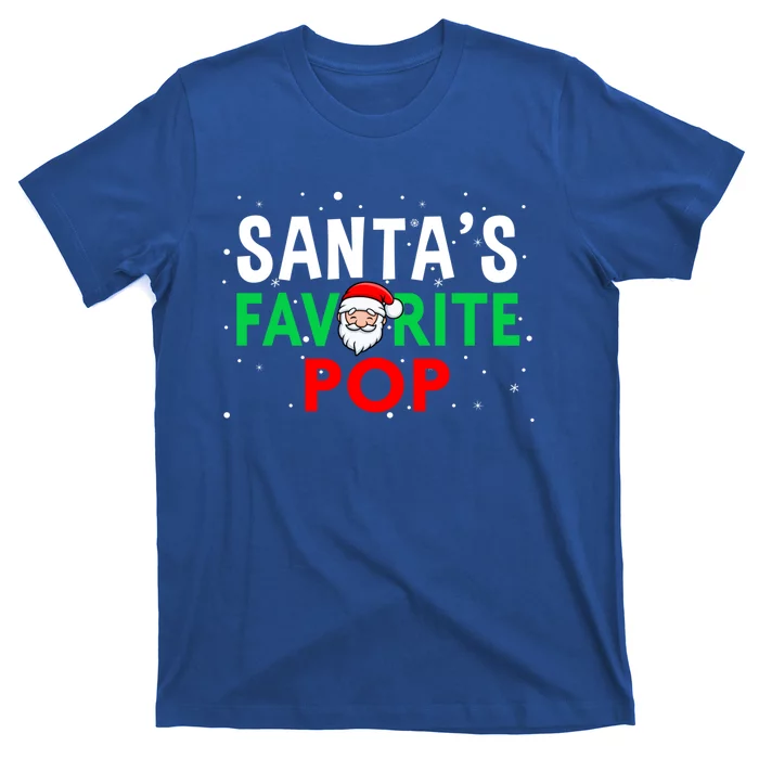 Dad Christmas Gift SantaS Favorite Pop Gift T-Shirt