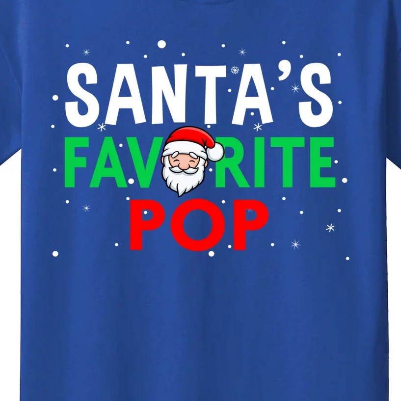 Dad Christmas Gift SantaS Favorite Pop Gift Kids T-Shirt