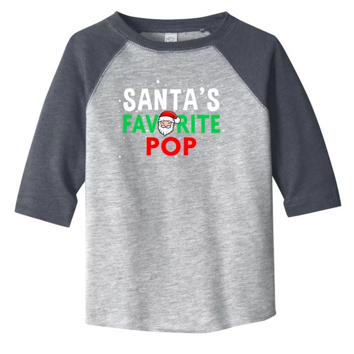 Dad Christmas Gift SantaS Favorite Pop Gift Toddler Fine Jersey T-Shirt