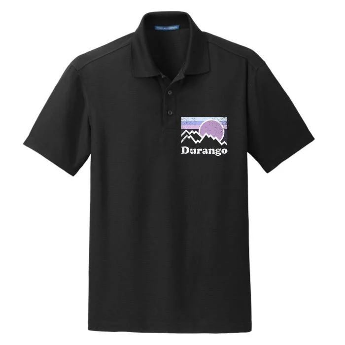 Durango Colorado Gift Souvenir Retro Dry Zone Grid Performance Polo