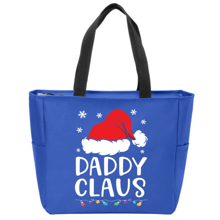 Daddy Claus Gift Family Matching Daddy Claus Pajama Gift Zip Tote Bag