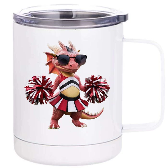 Dragon Cheerleader Gift Idea Fashion Custom Graphic Front & Back 12oz Stainless Steel Tumbler Cup