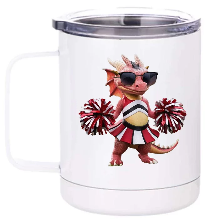 Dragon Cheerleader Gift Idea Fashion Custom Graphic Front & Back 12oz Stainless Steel Tumbler Cup