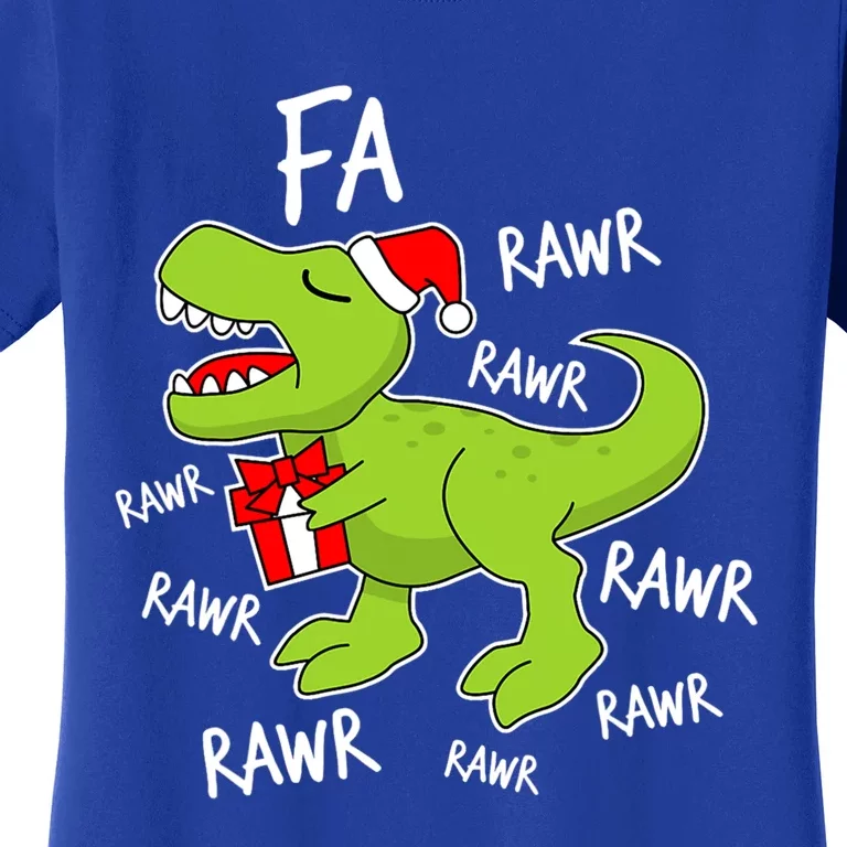 Dinosaur Christmas Gift Fa Ra Rawr Tree Rex Xmas Gift Great Gift Women's T-Shirt