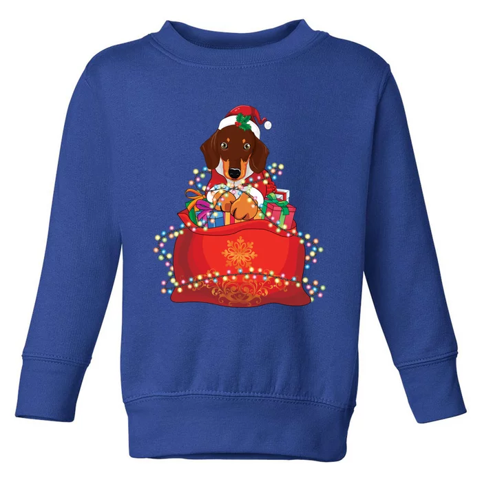 Dachshund Christmas Gift Weiner Dog Lovers Xmas Gift Great Gift Toddler Sweatshirt