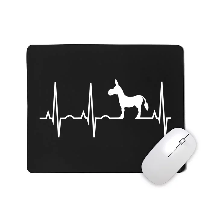 Donkey Cute Gift Donkey Heartbeat Hooded Cute Gift Mousepad