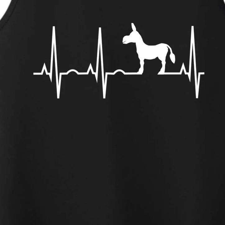 Donkey Cute Gift Donkey Heartbeat Hooded Cute Gift Performance Tank